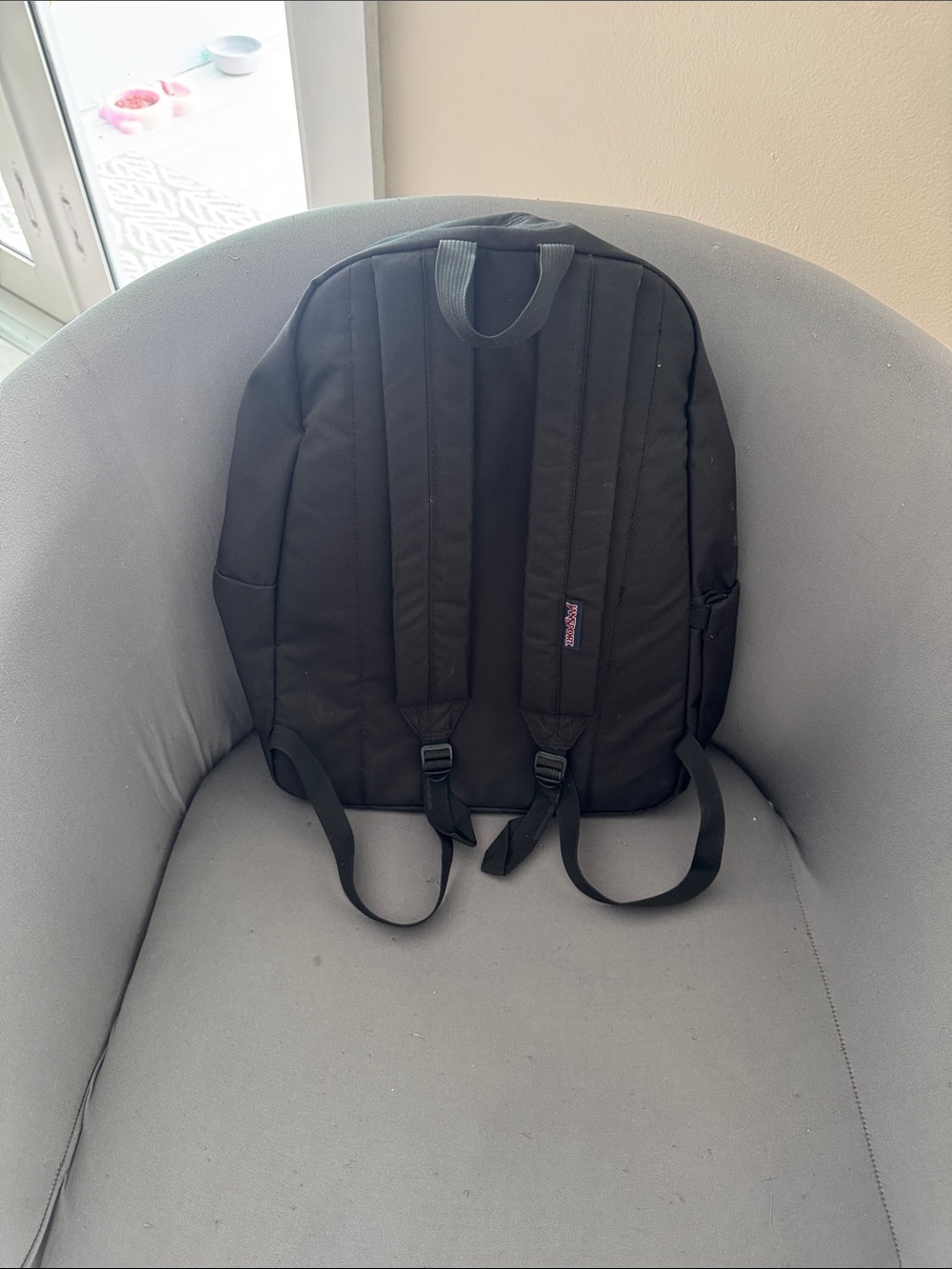 Jansport Black Classic Backpack with Front Pocket - Picture 2 of 4